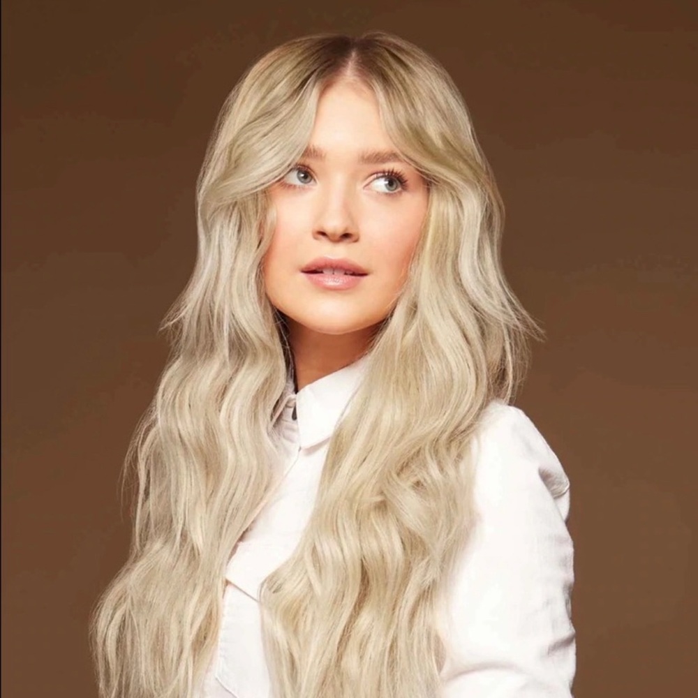 Luxy 16” classic beige blonde balayage clip in extensions (220g)